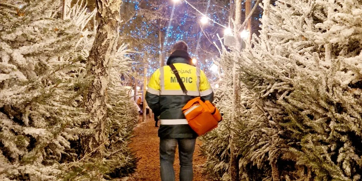 Medical professional providing event coverage